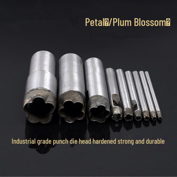 Plum Blossom Leather Hole Punch Tool - DIY Patterned & Irregular Shape Puncher
