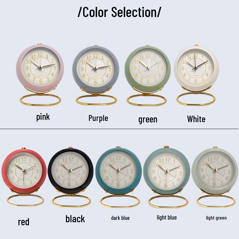 Silent European Quartz Luminous Clock for Kids - Creative Metal Design for Living Room, Bedroom, or Study