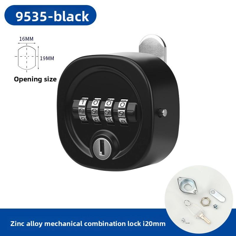 File Cabinet, Mail Drop, Iron Cabinet, Universal Mechanical Password Lock, Zinc Alloy Three-digit Lock, Large Number Lock Core Black 20mm