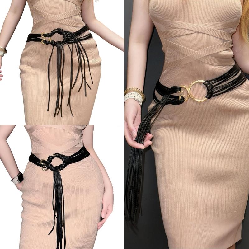 Casual Outfit Tassels Belt Traditional Styles Belt Versatiles Dress Waist Belt for Women Fashion Accessory