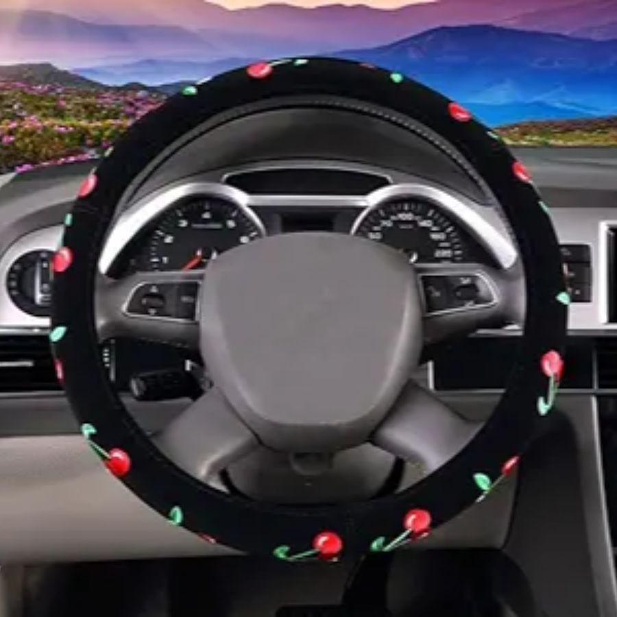 Cute Car Steering Wheel Cover (Cherry)