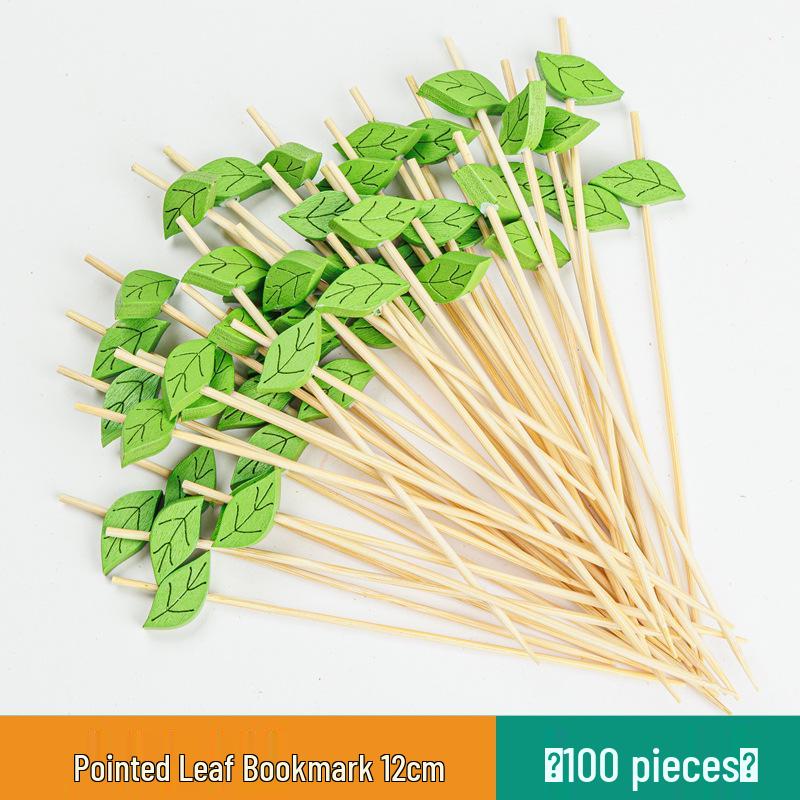 Colorful Bamboo Fruit Forks & Cocktail Skewers - Decorative & Disposable for Baking & Events