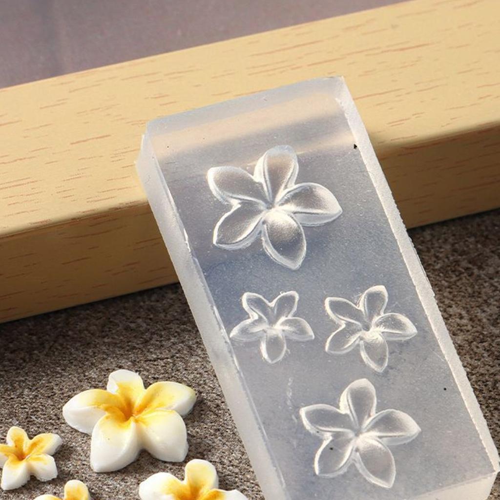Multi Use Silicone Flower Shapers Professional 3D Gel Nail Sculpting Forms 4 Pieces Set Flower Nail Decorations
