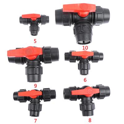 Pe Three-Way Fast Connection Pipe Valve Plastic Valve T-Type Valve