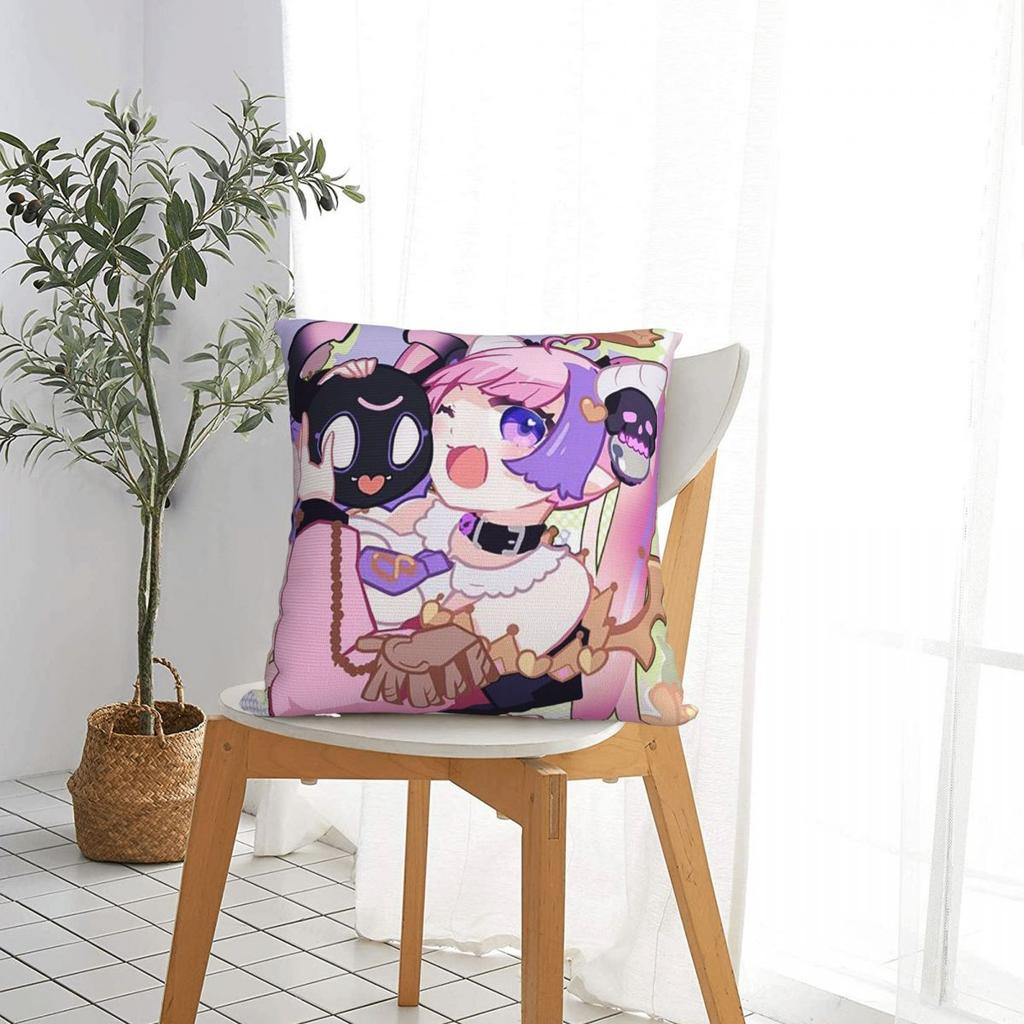 VShojo Ironmouse Anime Square Pillowcase Pillow Cover Cushion Zip Decorative Comfort Throw Pillow for Home Car