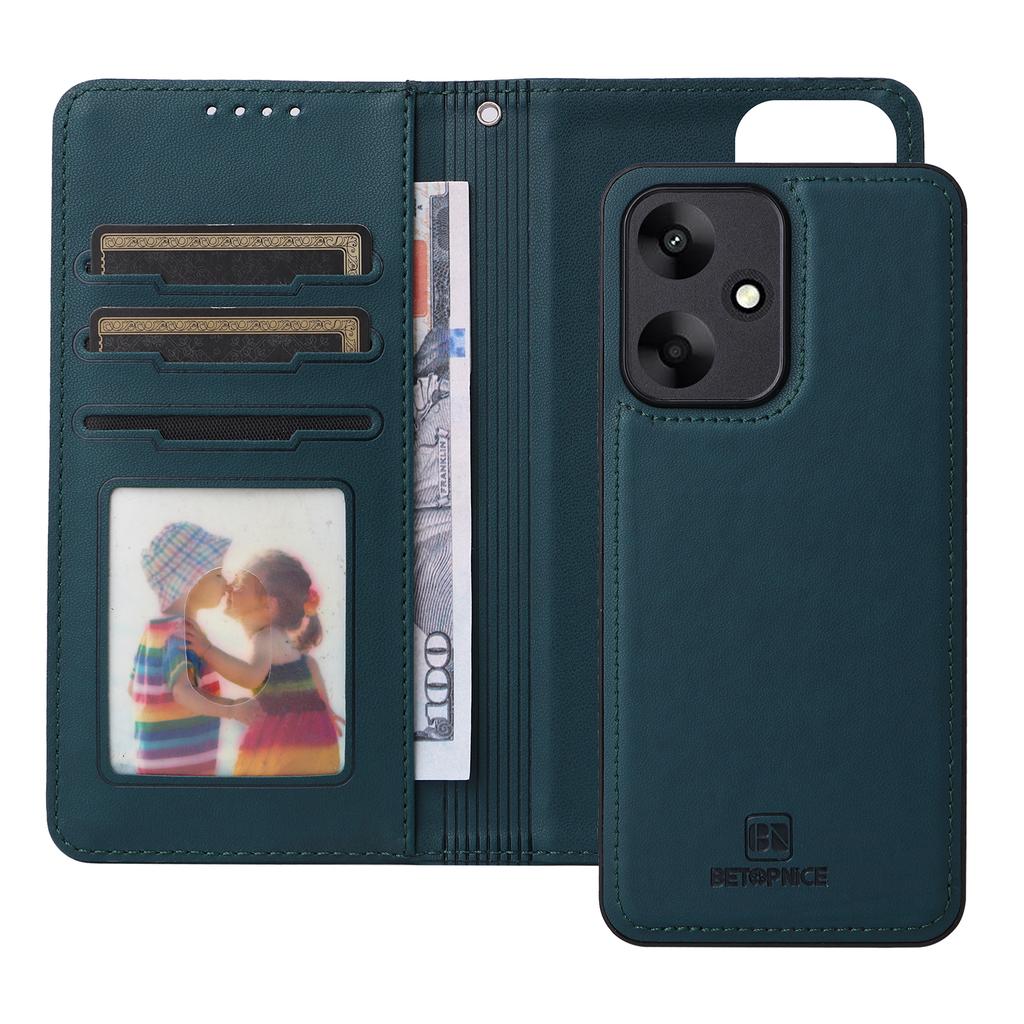 For Xiaomi Redmi 13C 5G/13C 4G/13R 5G/Poco M6 5G Magnetic Case BETOPNICE Detachable PU Leather Phone Cover with Strap