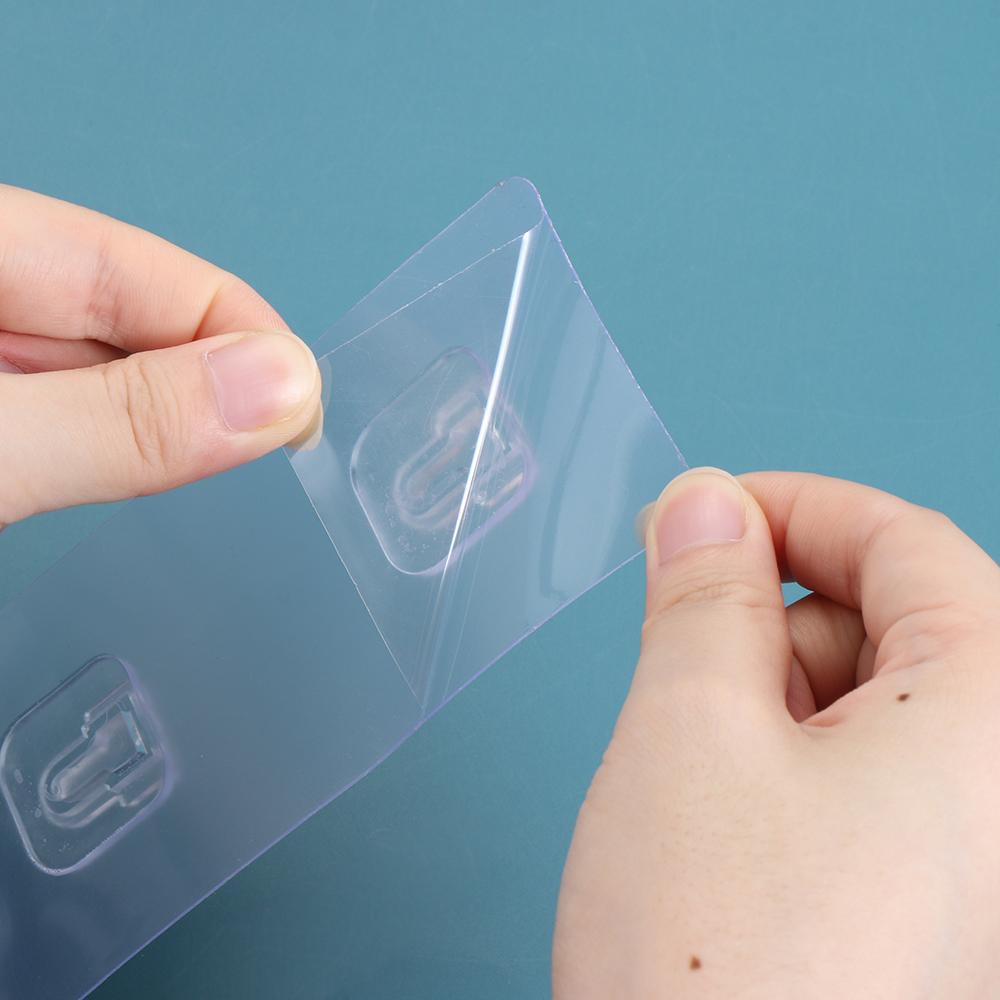 Wall-mounted Self-Adhesive Punch-free Transparent Socket Holder Plug Fixer Plug Sticker