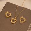 Geometric Star Earring & Necklace Set: French Retro Light Luxury Style