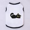 Halloween Pet Vest Cute Black Cat Cartoon Print Sleeveless Shirt Soft Breathable Costume For Kitten Puppy Party Daily Outfit