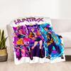 Huntrx Cyberpunk Fashion Blanket Comfortable Perfect for Sofa Seaside Bed for All Seasons Modern Style Unique Gift for Family and Friends Camping
