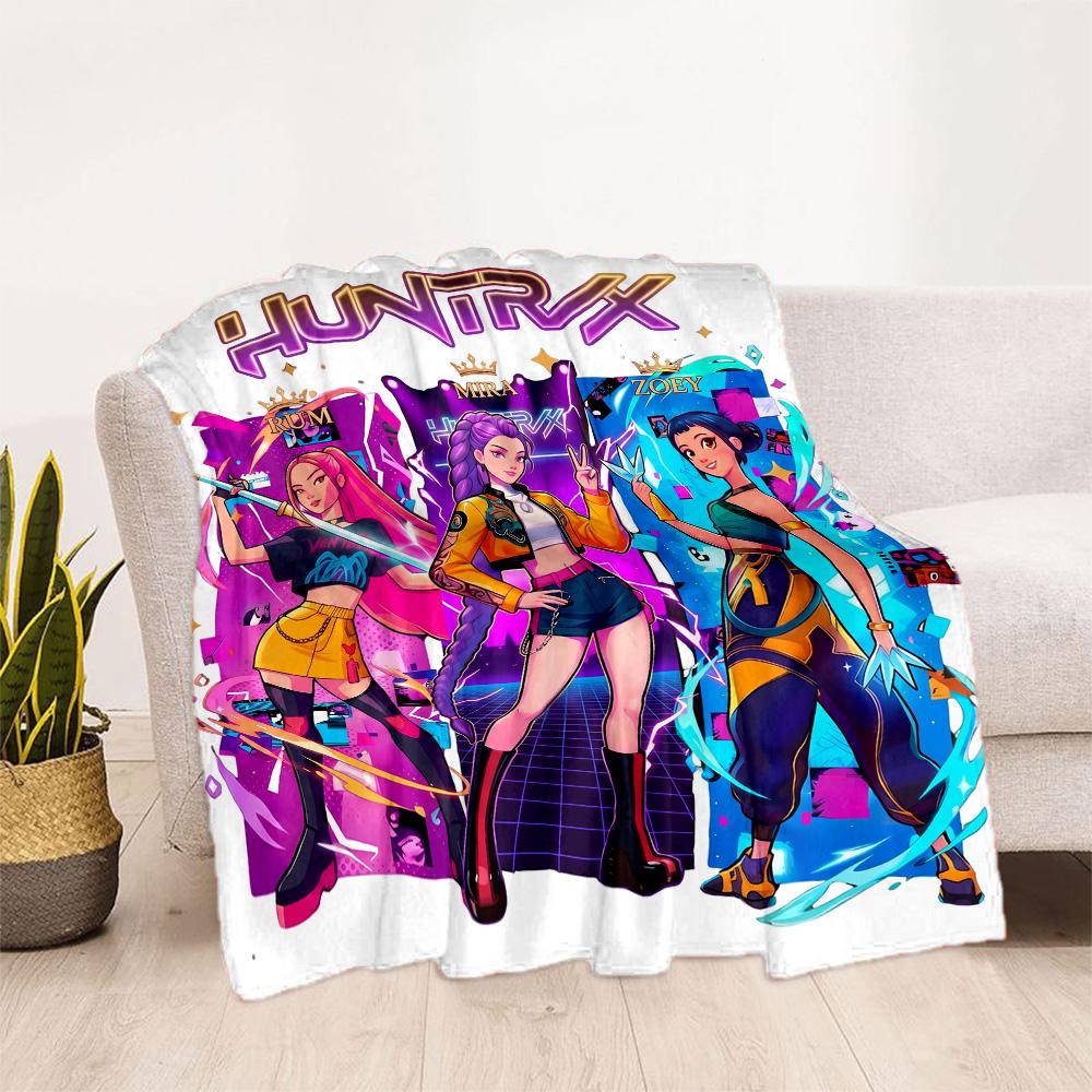 Huntrx Cyberpunk Fashion Blanket Comfortable Perfect for Sofa Seaside Bed for All Seasons Modern Style Unique Gift for Family and Friends Camping