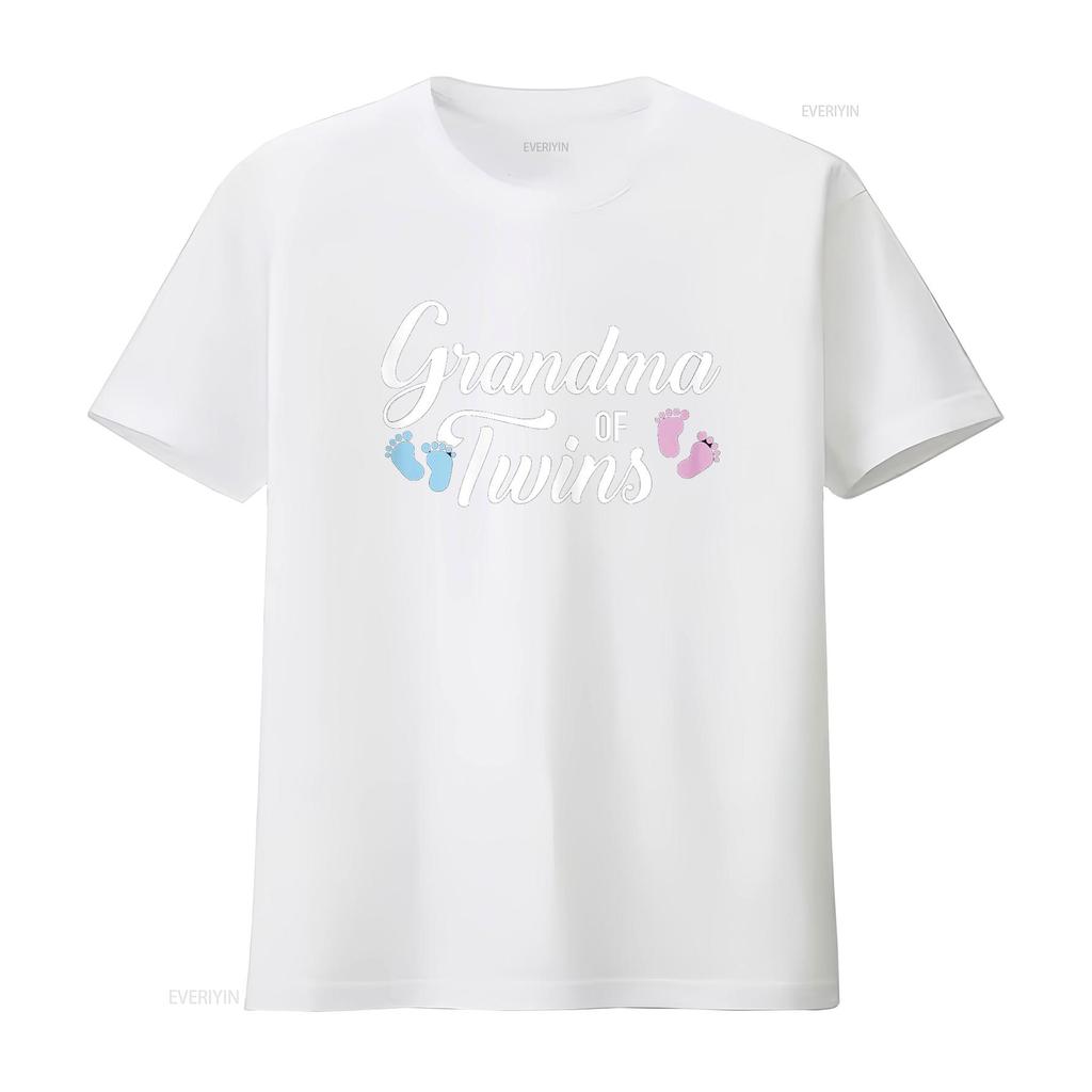 Grandma of twins T Shirt vintage Washed Comfortable Slightly designer clothes homme streetwear graphic Stretched Breathable