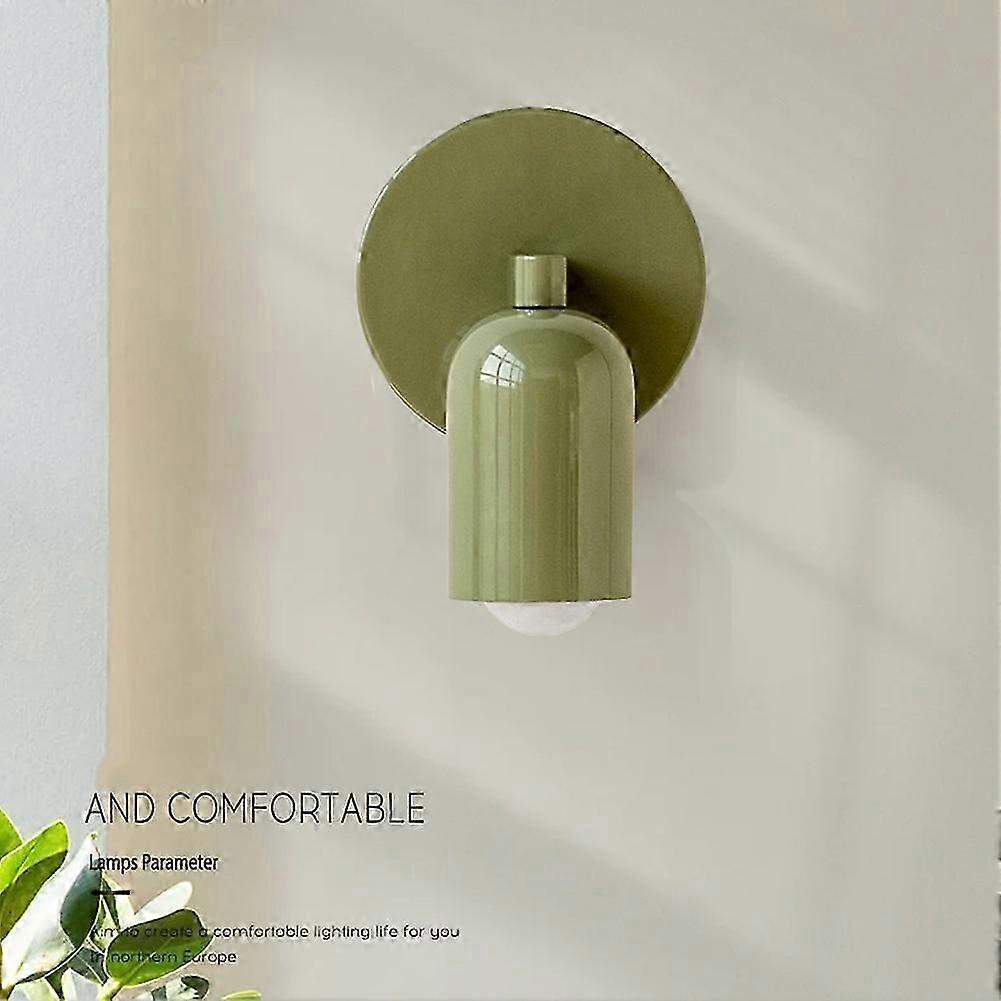 Colorful Nordic Wall Mounted Lamp for Bedroom Hallway Hotel Decoration Sconce Light Background Modern Led Lighting E27,B Less