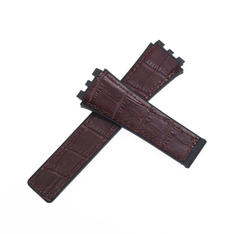 For Tag Heuer Yacalera Carrera Succession Genuine Leather Watch Strap With Concave And Convex 22mm Men Watchband Accessories