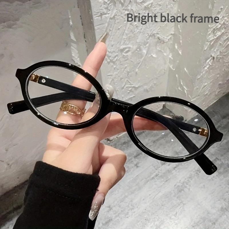 Y2K Style Oval Frame Full Rim PC Polycarbonate Eyeglasses Anti Blue Light Simple for Men Women Daily Casual Office