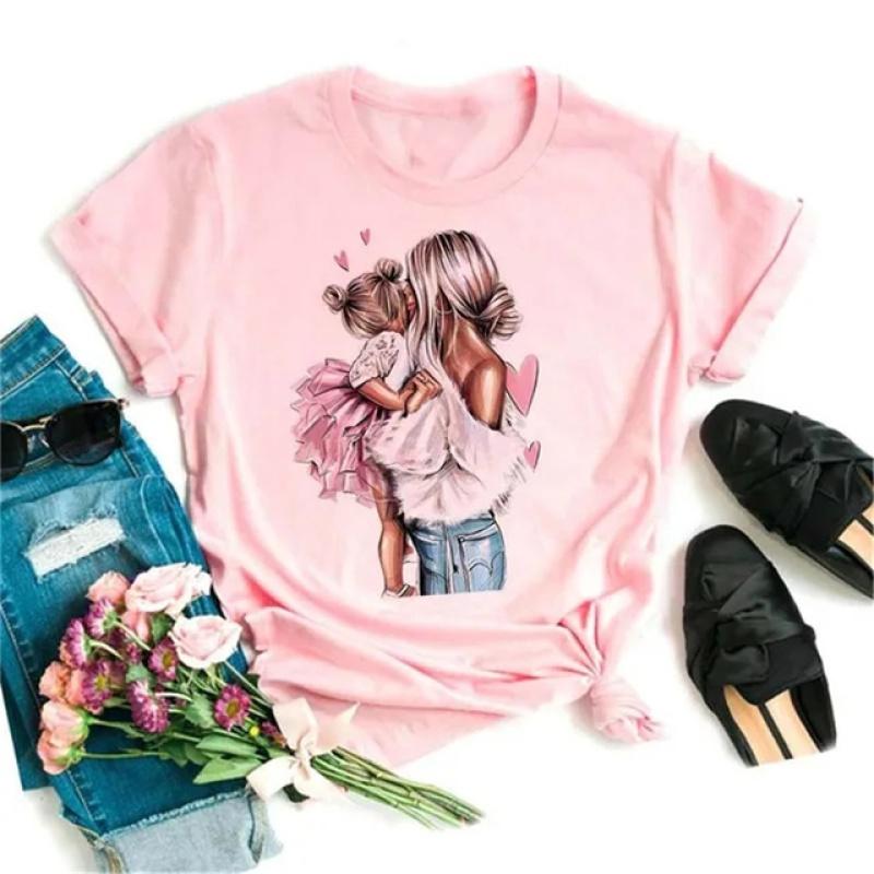 Women TShirt Funny Super Mom Digital 3D Print Fashion Versatile Trend Thin Light Daily Wear Harajuku Short Sleeve Leisure Summer