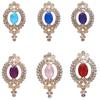 Exquisite 27*48mm Alloy Rhinestone Buttons Wedding Decoration Diy Flat Back Clothing Scrapbook Craft Supplies