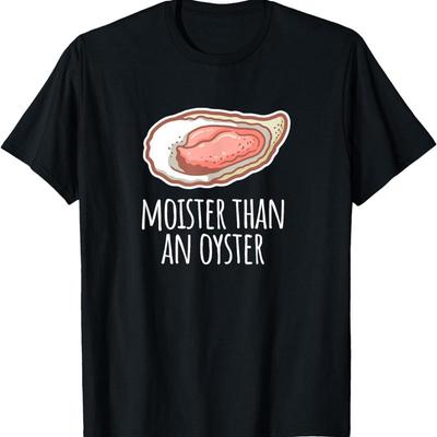 Nueva Camiseta Divertida de Mariscos Más Húmeda Que Una Ostra Sacando Concha Hecha en EE. UU.