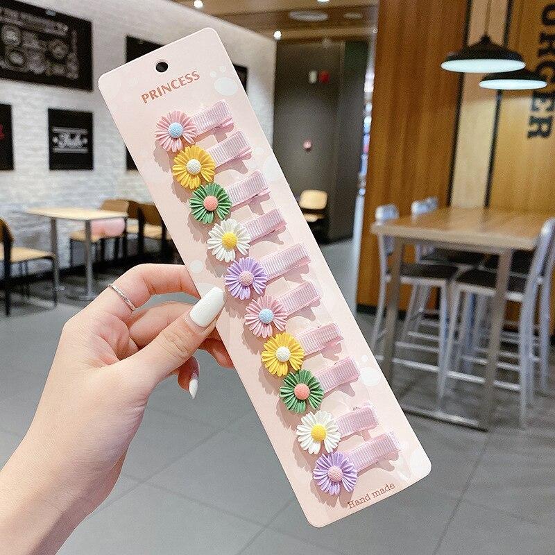 Children Hairpin Fruit Hair Clips Baby Side Bangs Clip for Kawaii Girls Headdress Hair Accessories Baby Bows 10 PCS 2021 New
