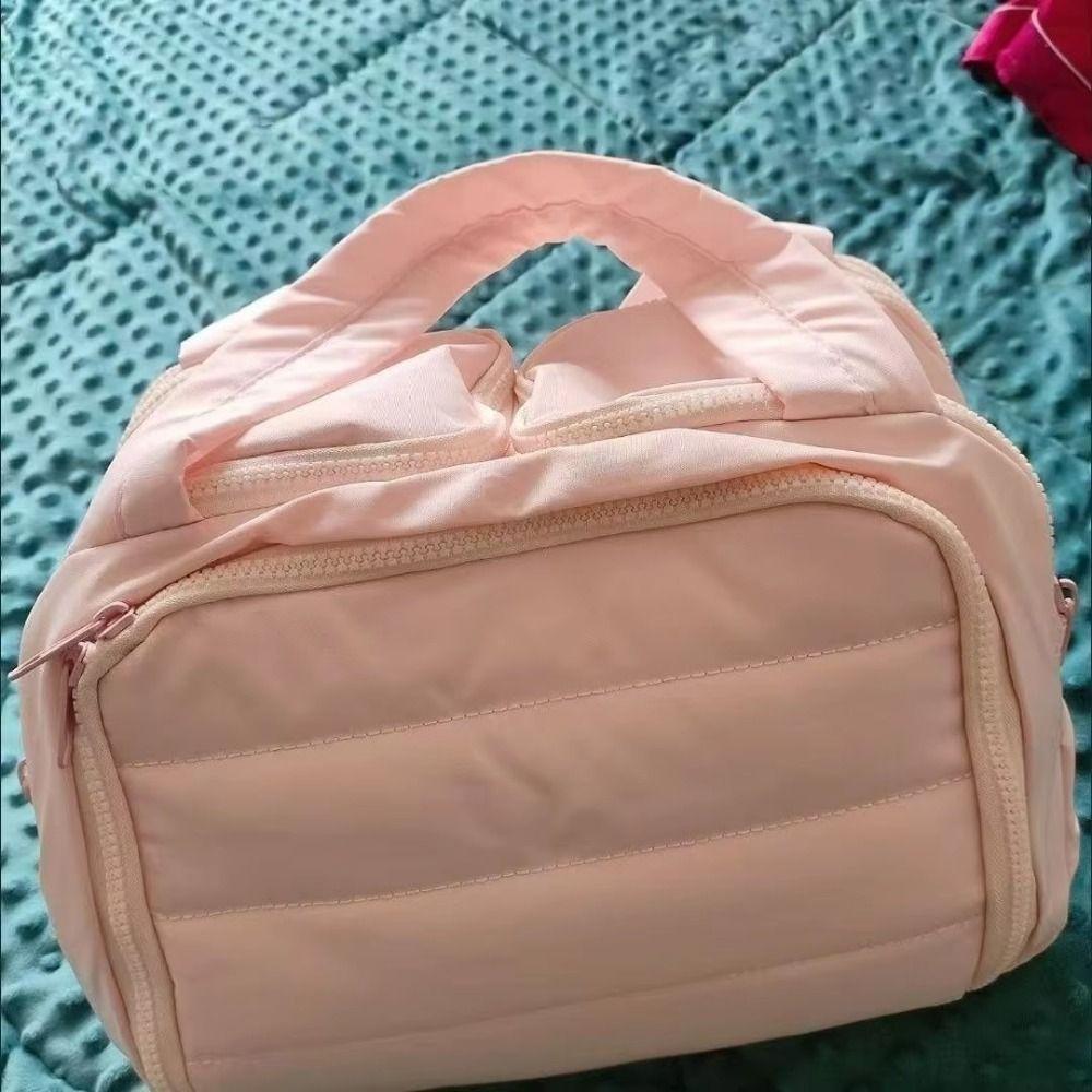 Multipocket Design Travel Toiletry Bag Zipper Closure Portable Makeup Pouch Shower Organizer