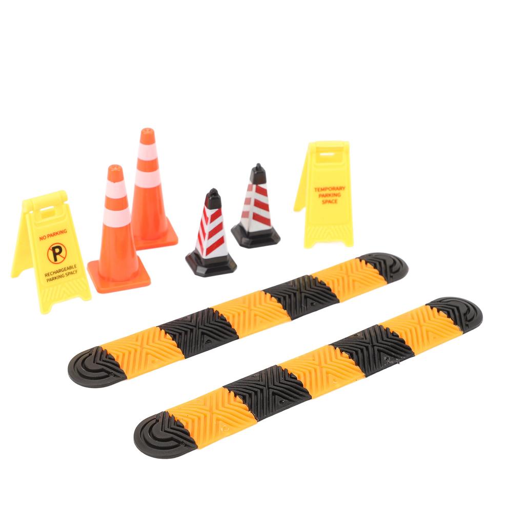 1/18 1/24 Climbing Car Mood Piece Speed Bumps Ice Cream Cones Warning Signs Model Car Scene Accessor