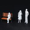 Baosity 200 White Standing People for DIY Train Park Layout Scenery - 1:300