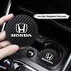 2Pcs Car Water Cup Pad Leather Sound Insulation Mat For Honda Civic Accord Crosstour Spirior Odyssey Avancier UR-V Sienna CR-Z