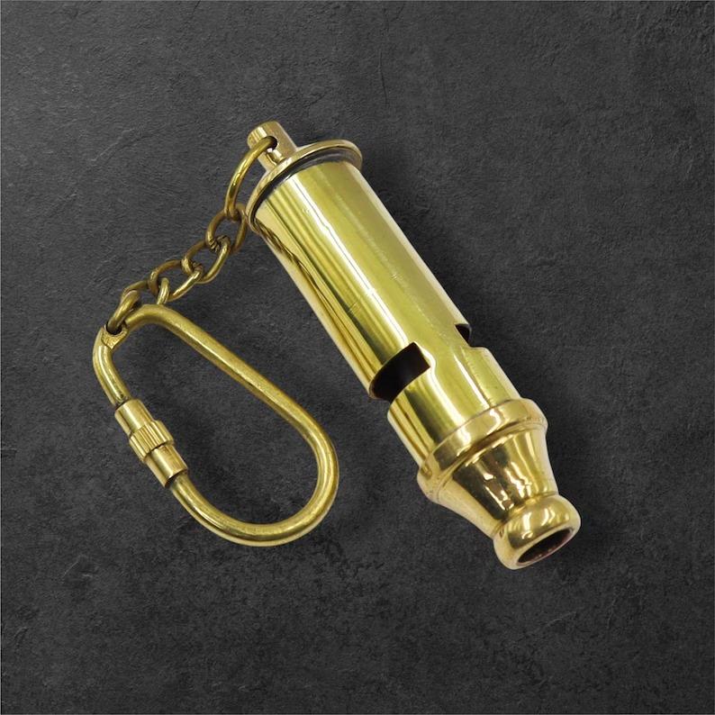 Personalised Metropolitan Police Whistle Keyring: Engraved Keychain Accessory