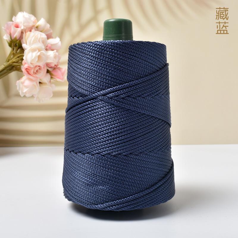 Light-Weight Ice Silk Yarn for Summer DIY Hand-Woven Sun Hat Bag Shoes Cushion Craft Rope Hollow Wool Crocheting Cushion