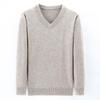Men's V-Neck Argyle Sweater – Thick, Warm Knit Ideal for Autumn and Winter