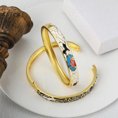 Fashionable Enamel Color Scene New Chinese Style Bracelet Women’s National Style Versatile Bracelet