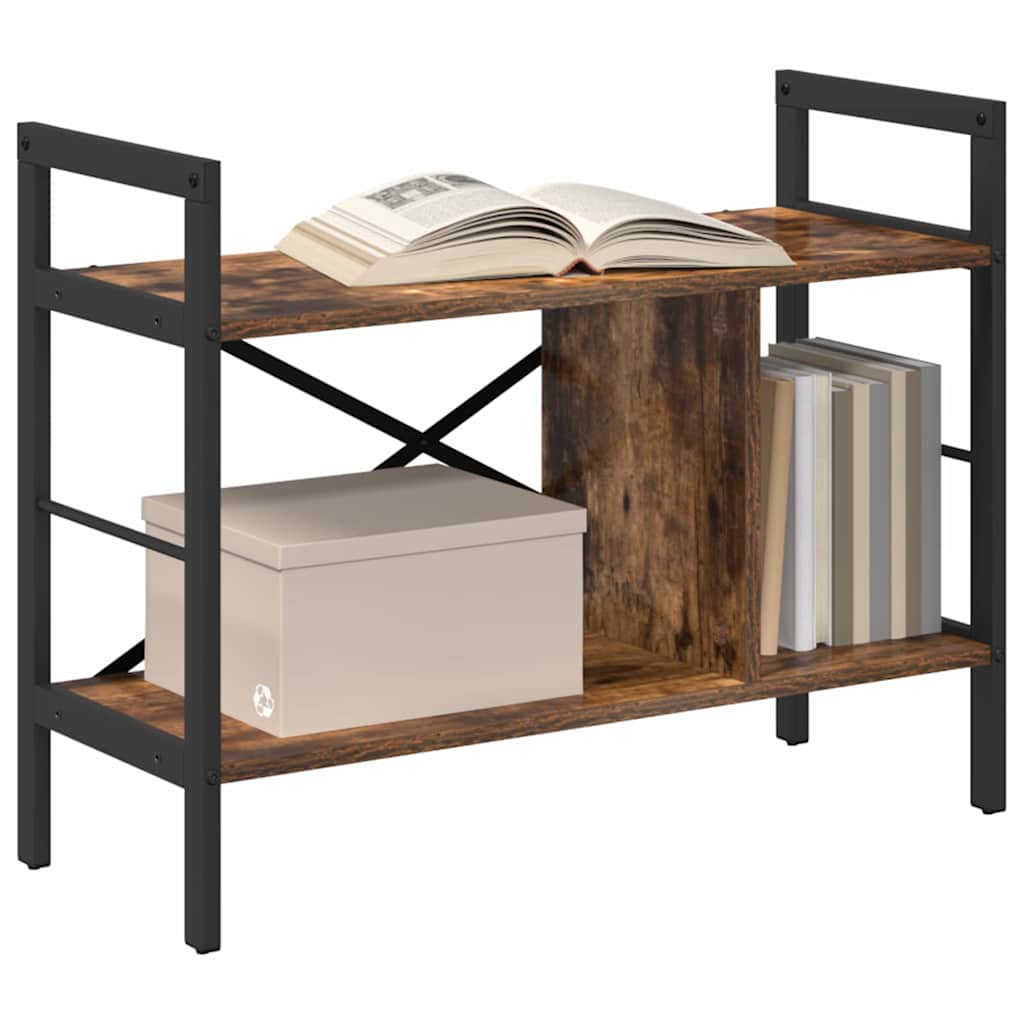 Bookshelf Smoked Oak 75 x 30 x 58.5 cm Wood Based Material
