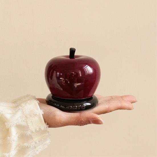 Ceramic Red Fruit Toothpick Dispenser Dental Floss Toothpick Holder Home Office Restaurant Kitchen Desktop Toothpick Organizer Container