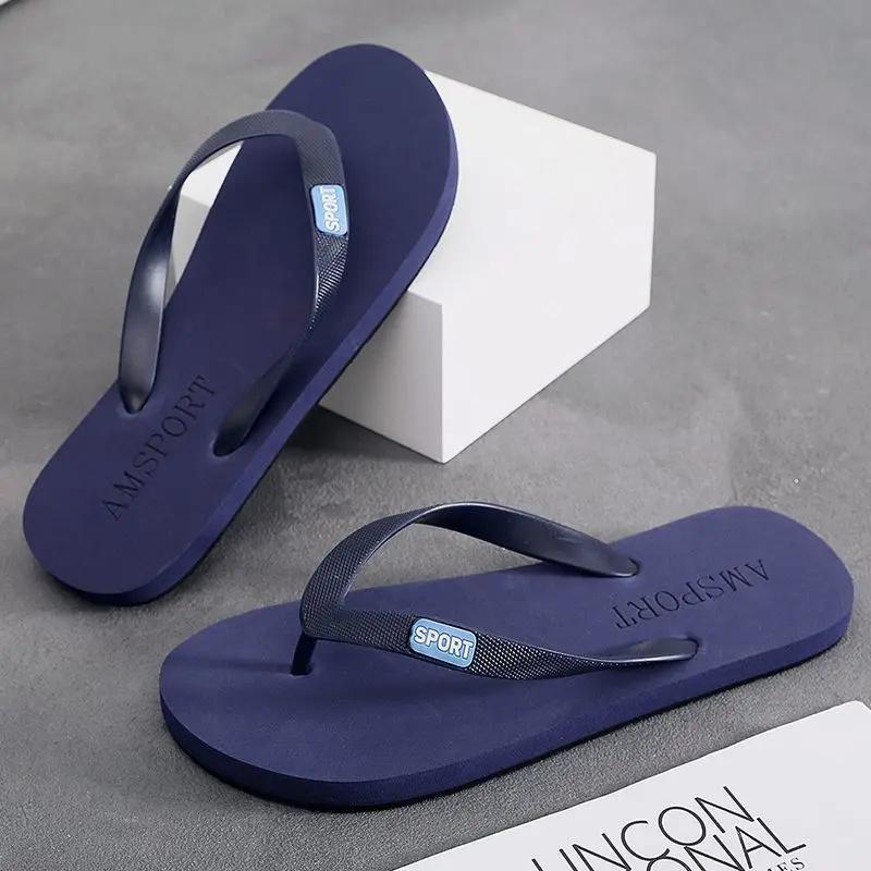 Sandals Man Slip-resistant Slippers for Men Flip Flops Summer Shiatsu Shoes Designer Luxury With Korean Style Cheap Liquidation