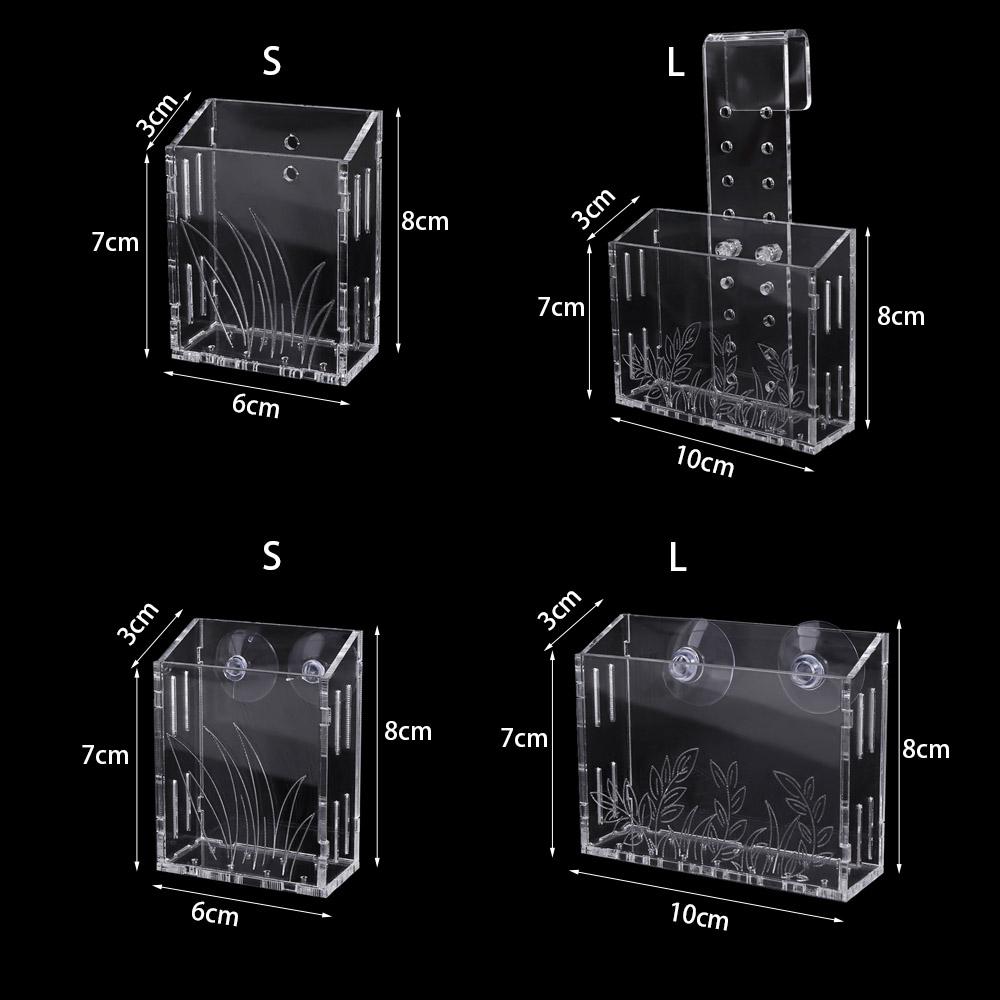Wall Hanging Aquarium Plants Cup Transparent Floating Aquatic Planter Holder Acrylic With Suction Cups Fish Tank Planting Cup