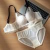 Womens Lace Bra Set Push Up Small Bust Non-Empty Cup Soft Support Adjustable