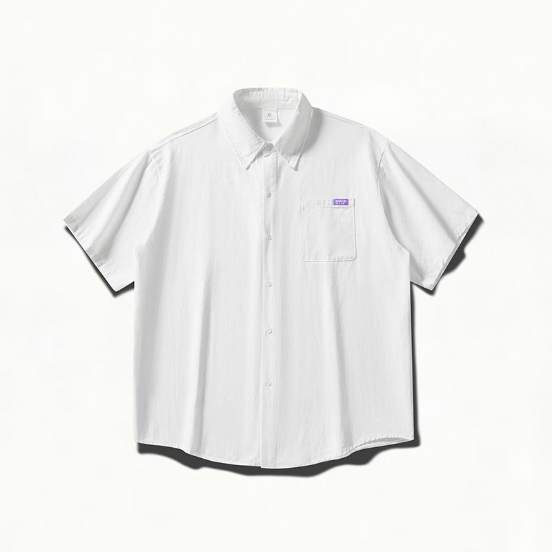 

Summer Short Sleeved Shirt Jacket Ice Silk Workwear Short Sleeved Shirt Men s Short Sleeved Shirt XL білий