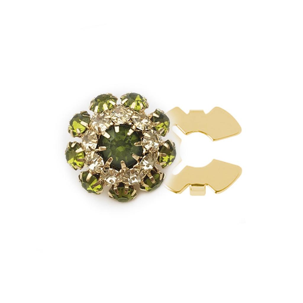Rhinestone Button Cover Decorative Button Embellishment Button Flower Button Cover for Jewelry Craft Decoration