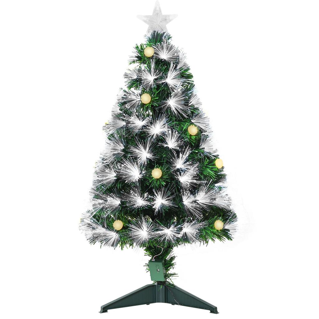 90Cm Artificial Christmas Tree with Built-in Lights and 90 Branches