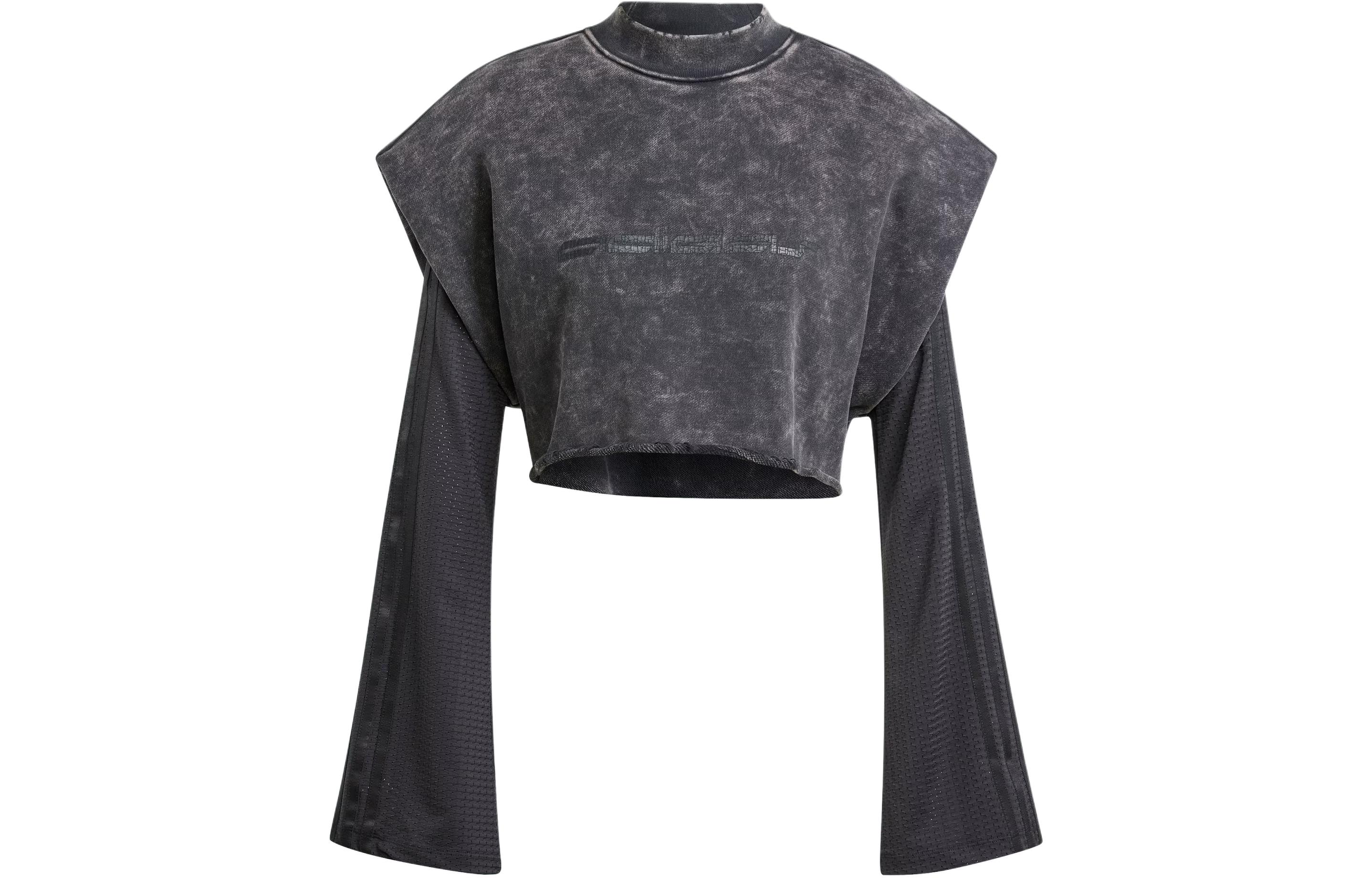 Adidas Originals Premium Shoulder Pad Top Crop Top Women s Black IR8352 L