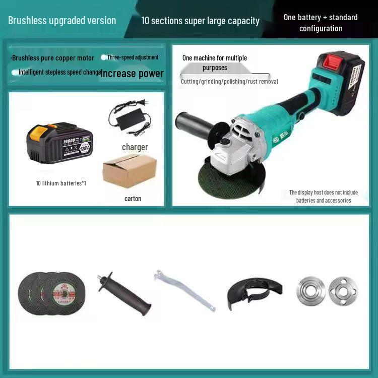 A3 Model 48VF Universal Brushless Lithium Battery High-Power Angle Grinder & Polisher
