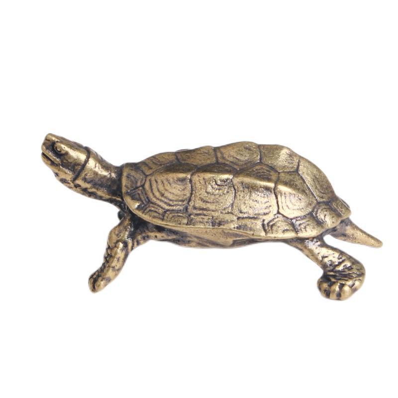 1 Stück Vintage Messing Schildkröte Statue Heim Schreibtisch Dekorationen Kupfer Wassertiere Figuren