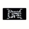 Beach Life Summer Vibe License Plate 5.9x11.8in for Car SUV Truck, 4-Hole Aluminum Auto Tag Frame, Fits US Vehicles, Gift for Beach Lovers