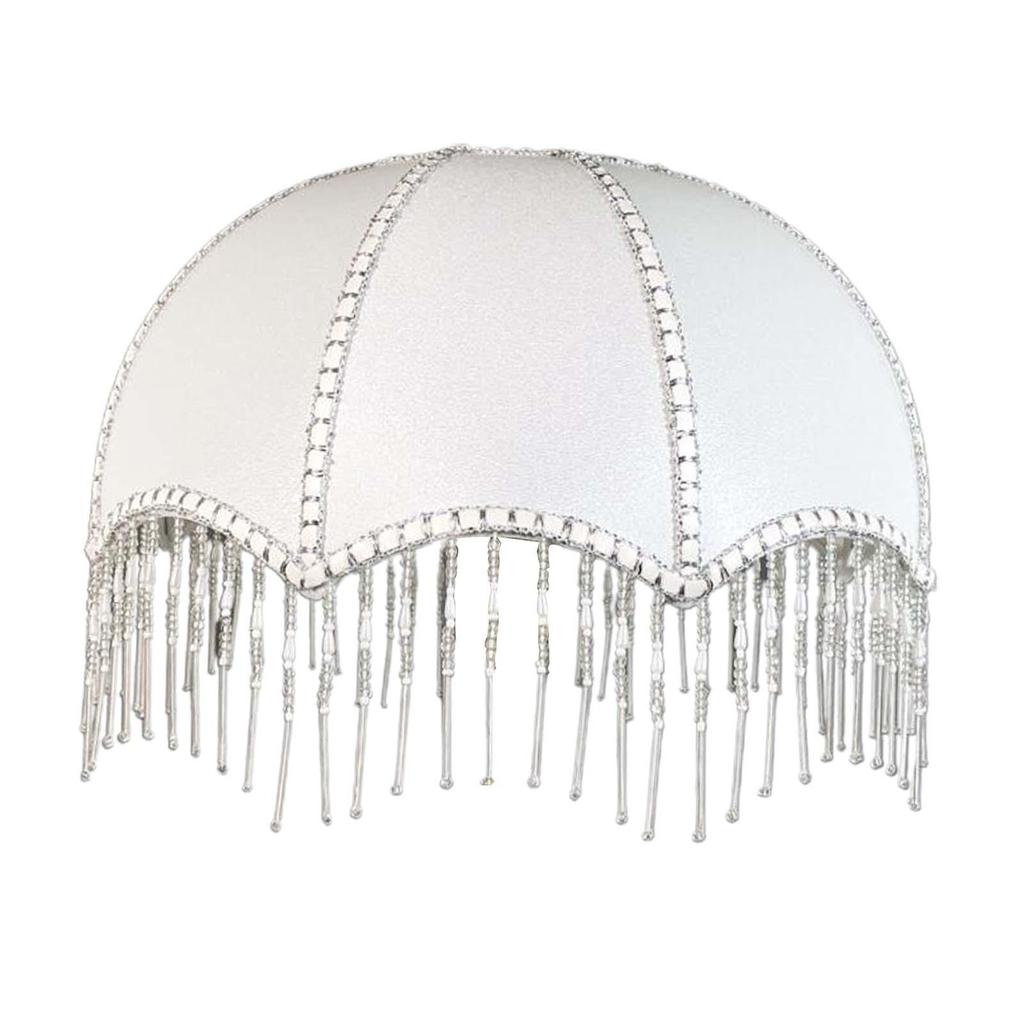 Decorative Shade Lampshade Lamp Cover, Suitable for E27 Lamp Holder with Tassel, Elegant Vintage Style