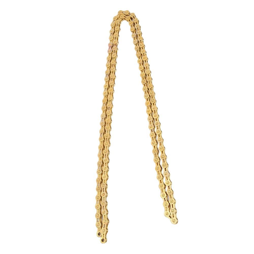 9 Speed 116 Links Bicycle Chain Gold Road Bike Chain Durable Mountain Bike Chain  for Road Bicycle