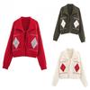 European and American Style, New Women's Clothing, Fashionable, Versatile, Cross-border Foreign Trade Jacquard Strap Knitted Cardigan