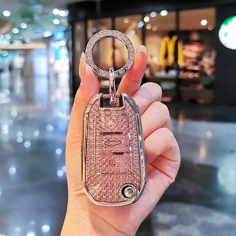 Key Case for Car Car keychain for Peugeot 408 keycase 3008 308s 508l 4008 2008 5008 301 keycover keyshell Keychain Car buckle