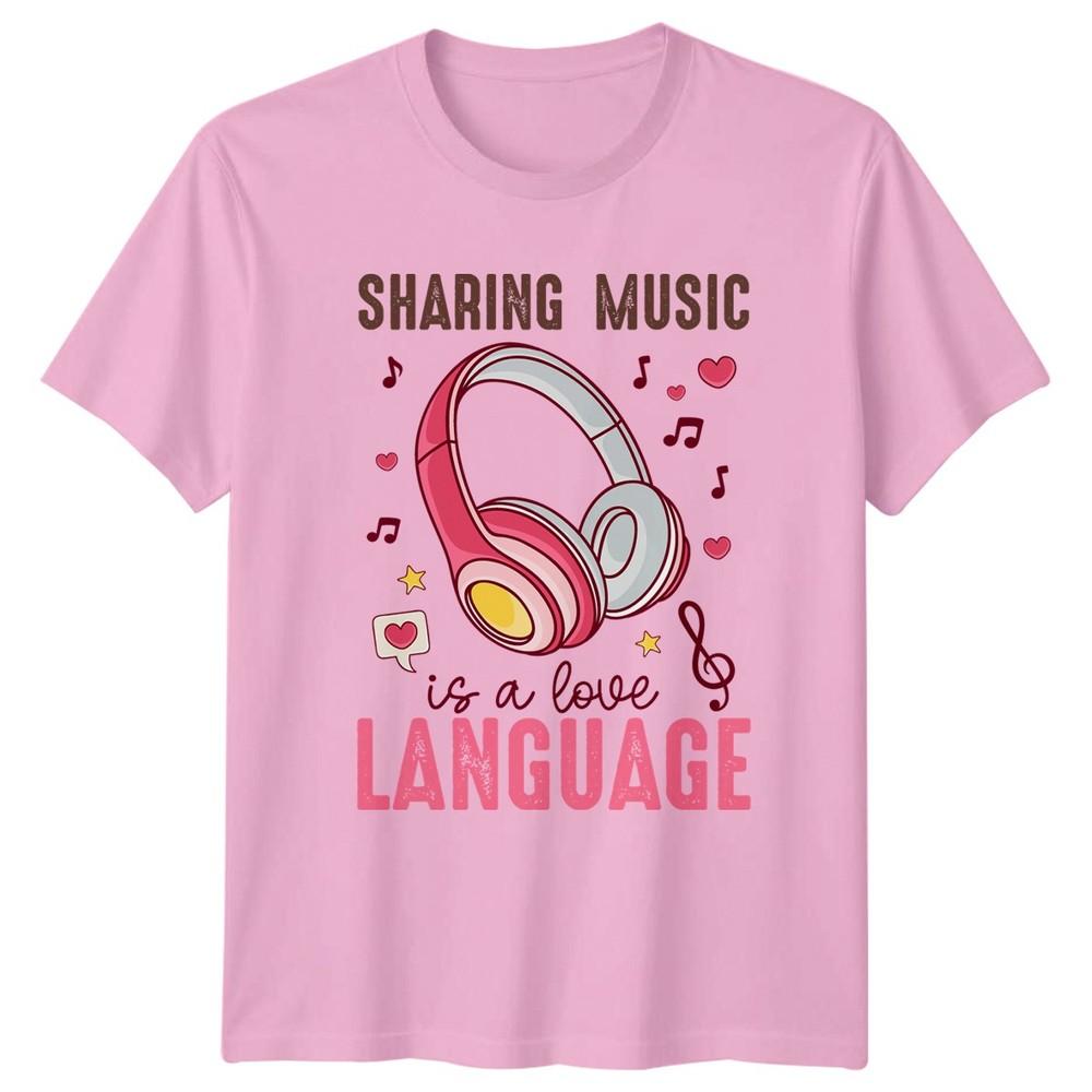 Sharing Music Is A Love TShirt Headphone Lover Music Valentines Day