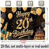 Party Backdrop 20Th Birthday Flat Number Hanging Numbered Years Photo Booth Decor Birthday Party Decor