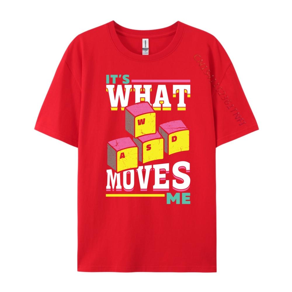 Wasd It What Moves Me Pc Gamer Computer Green And White Graphic T Shirt Halloween Slogan S